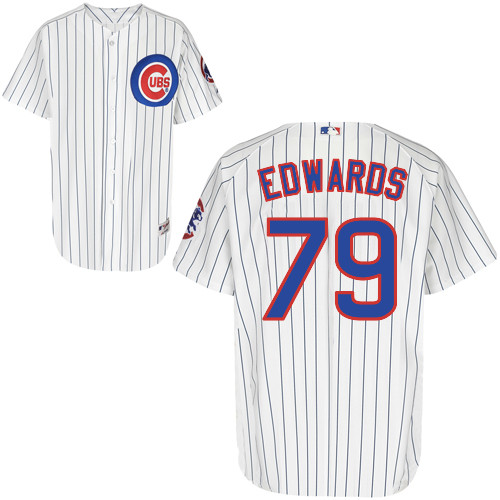 C-J Edwards #79 MLB Jersey-Chicago Cubs Men's Authentic Home White Cool Base Baseball Jersey